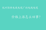 杭州阻燃電線電纜廠的電線電纜價(jià)格上漲怎么回事？